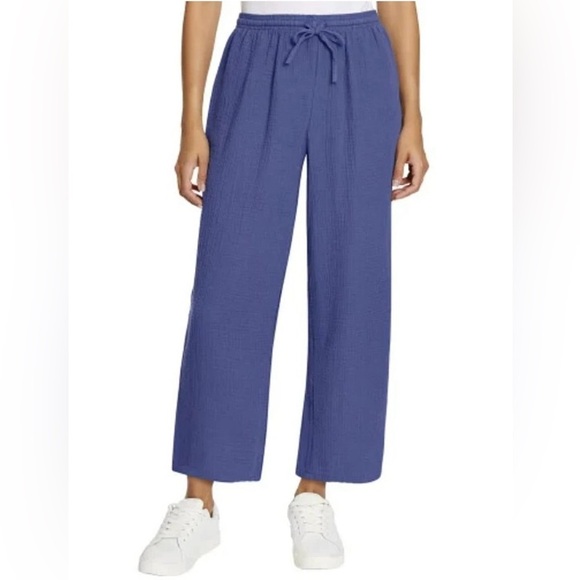 Jessica Simpson Women’s Blue Gauze Ankle Pant Size Large - Picture 5 of 5